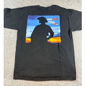 VINTAGE David Kersh Shirt Mens Black If I Never Stop Loving You Graphic Tee XL